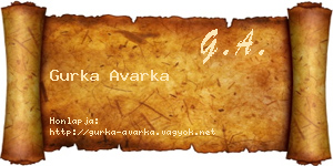 Gurka Avarka névjegykártya